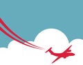 Retro Airplane Banner. Vector Illustration. Royalty Free Stock Photo