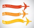 Retro Airplane Banner. Vector Illustration. Royalty Free Stock Photo