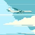 Retro airplane in the sky