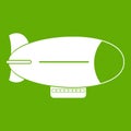 Retro airship icon green