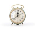 Retro alarm clock, isolated Royalty Free Stock Photo