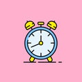 Retro alarm clock line icon Royalty Free Stock Photo