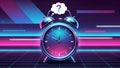 Retro Alarm Clock Question Mark, Time Management Concept Royalty Free Stock Photo