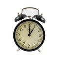 Retro alarm clock showing one hour Royalty Free Stock Photo