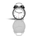 Retro alarm clock showing one hour Royalty Free Stock Photo