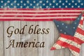 Retro America patriotic message with star Royalty Free Stock Photo