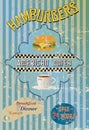 Retro american diner sign, Royalty Free Stock Photo