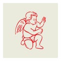 Retro Angel vector