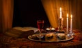 Communion still life. Bread and Wine