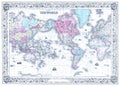 Retro Antique World Map Background