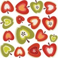 Retro apple pattern