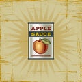 Retro Apple Sauce Can Royalty Free Stock Photo