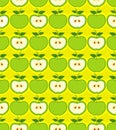 Retro apples seamless pattern