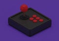 Retro Arcade Game Controller with Joystick and Buttons Isometric View Royalty Free Stock Photo
