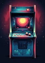 Retro arcade game frame 80s retro nostalgic