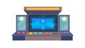 Retro Arcade Gaming Machine with Joystick and Screen, vector design Generative AI Royalty Free Stock Photo