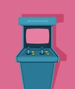 Retro arcade machine. Flat style vector illustration Royalty Free Stock Photo