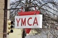 Retro architectural design YMCA sign