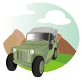 Army car and nature icon Royalty Free Stock Photo