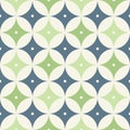 Retro Atomic 1950s Mid Century Vintage Seamless Background Circles