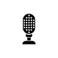 Retro Audio Microphone Flat Vector Icon