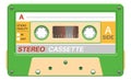 Retro audio tape cassette template. Old technology Royalty Free Stock Photo