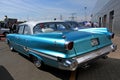 Retro auto show. Blue dodge