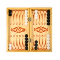 Retro backgammon game Royalty Free Stock Photo