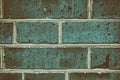 Retro background of blue rough brick wall close-up detail texture Royalty Free Stock Photo