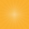 Retro background. Centric yellow vector pattern, Sun dots. Shiny template for your design, seamles Royalty Free Stock Photo