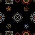 Retro background with cross stitch Royalty Free Stock Photo