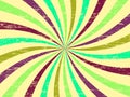 .Retro background with curved, rays or stripes in the center. Rotating, spiral stripes. Sunburst retro background with