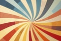 Retro background with curved, rays or stripes in the center. Sunburst or sun burst retro background, Generative AI Royalty Free Stock Photo