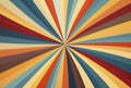 Retro background with curved, rays or stripes in the center. Sunburst or sun burst retro background, Generative AI Royalty Free Stock Photo