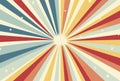 Retro background with curved, rays or stripes in the center. Sunburst or sun burst retro background, Generative AI Royalty Free Stock Photo