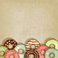 Retro background with donut