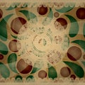 Retro background with lacy napkins