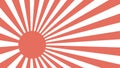 Retro background rising red sun rays, Japan sun flag rays Royalty Free Stock Photo