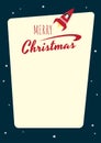 Retro background Santa rocket vertical