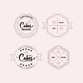 Retro bakery logos pack for business company, corporate, and brand
