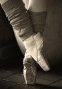 Retro Ballerina Feet Royalty Free Stock Photo