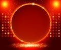 Retro banner on stage with spotlight effect background Royalty Free Stock Photo