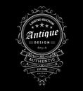 Retro banner vintage frame design western label typography vector