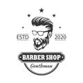 Retro Barber Shop Logo Illustration