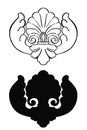 Retro baroque decorations element with flourishes calligraphic ornament