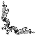 Retro baroque decorations element