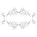 Retro baroque decorations element