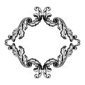 Retro baroque decorations element