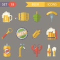 Retro Beer Alcohol Symbols Vector Illustration Royalty Free Stock Photo