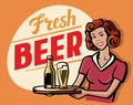 Retro Beer Girl